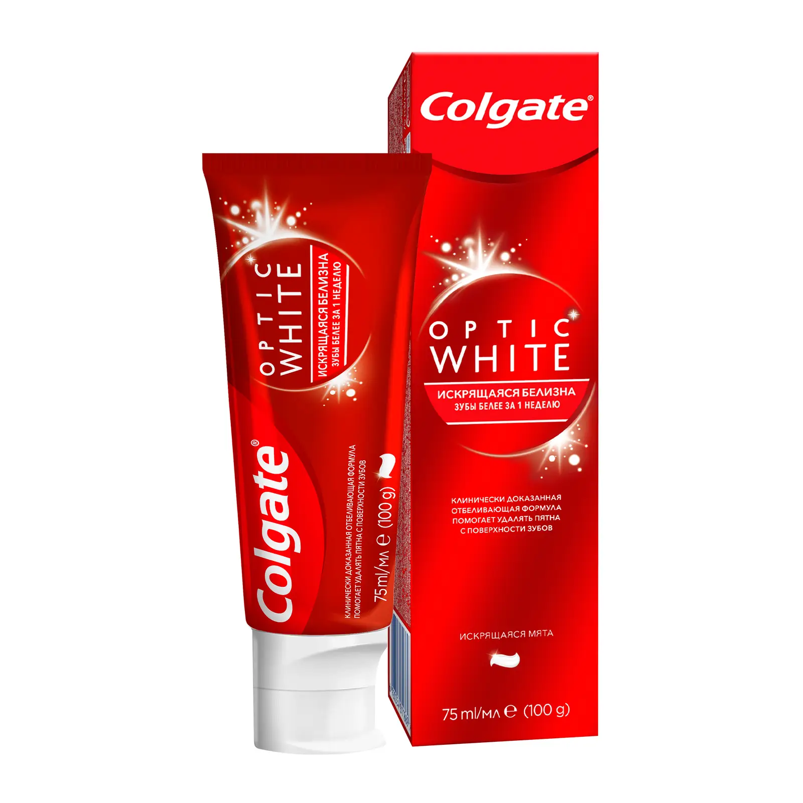 Изображение товара Зубная паста Colgate Optic White 75мл для отбеливания зубов