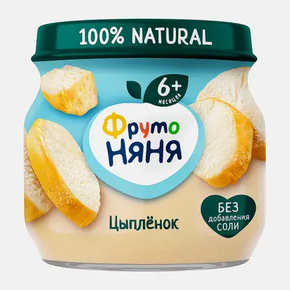 Пюре из цыпленка с 6 месяцев Фрутоняня 80г