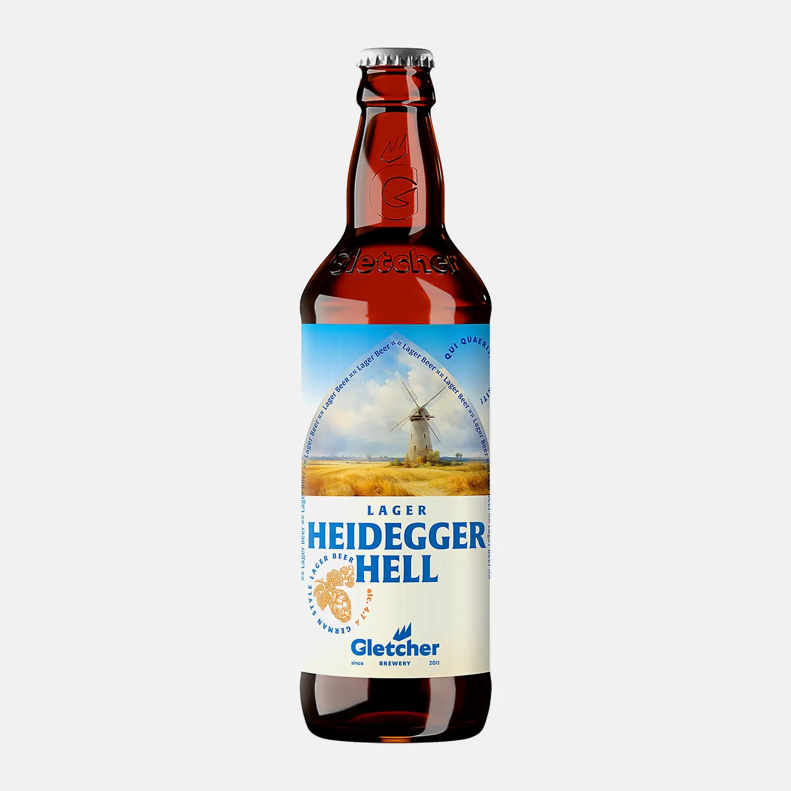 Пиво Heidegger Hell светлое фильтрованное 4.7% 500мл
