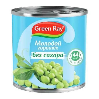 Изображение товара Горошек без сахара Green Ray 425мл