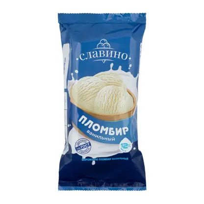 Изображение товара Пломбир Славино ванильный 12% 200г