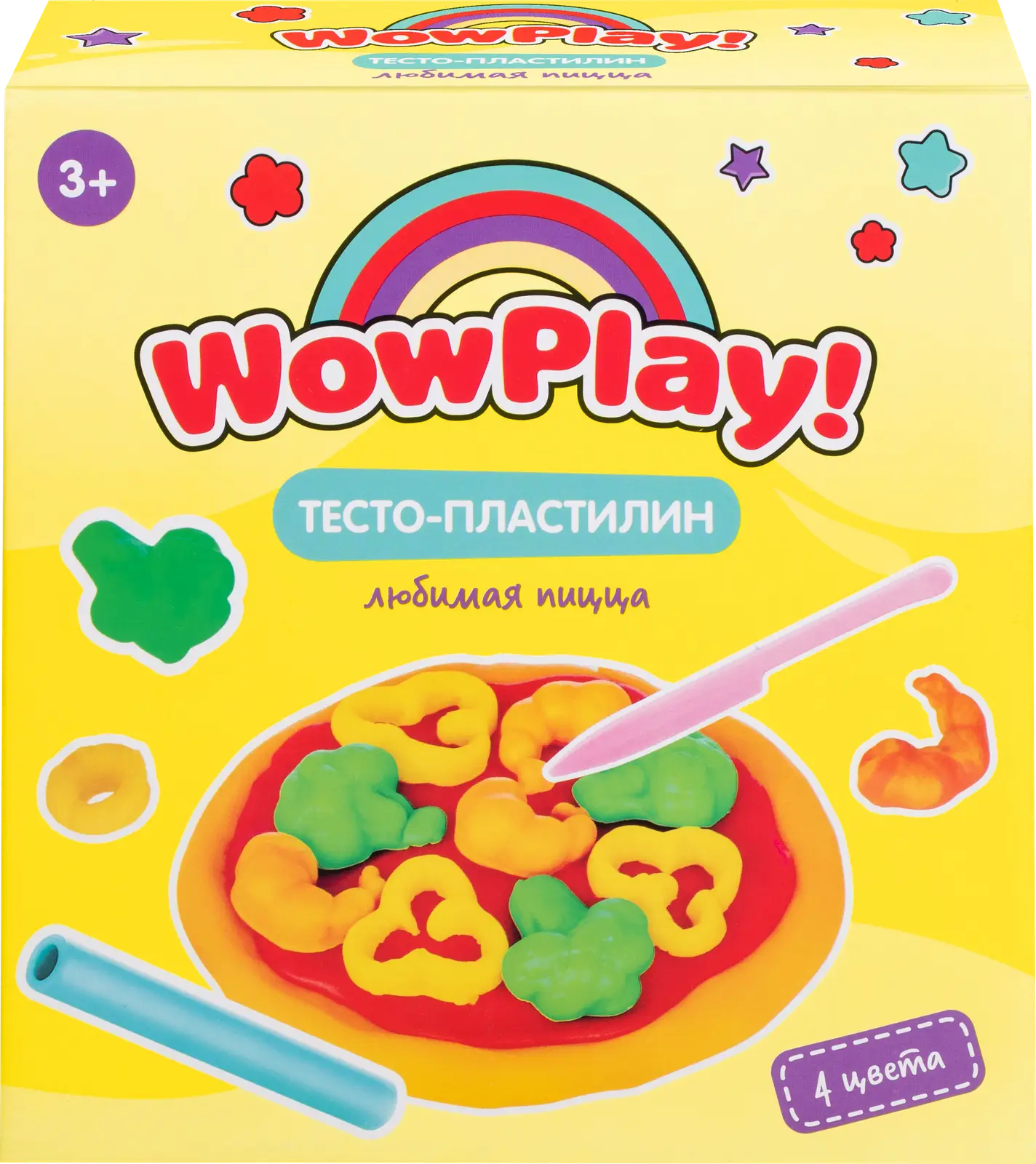 Набор для детской лепки Wow Play TA2066 Любимая пицца 188г 18*19*6.5см