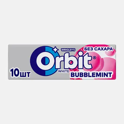 Жевательная резинка Bubblemint без сахара Orbit White 13.6г