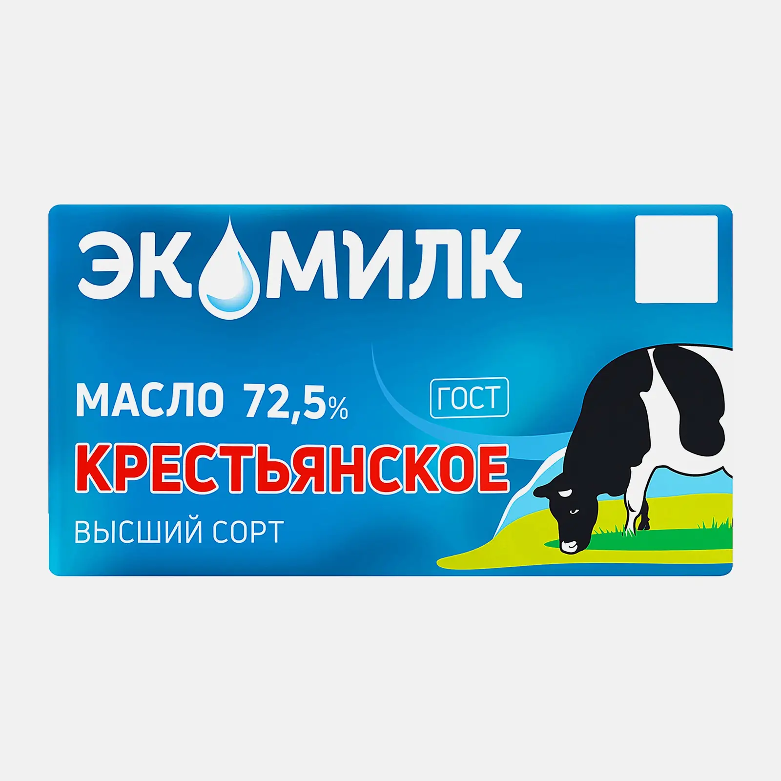 Изображение товара Сливочное масло Крестьянское Экомилк 72.5% 160г