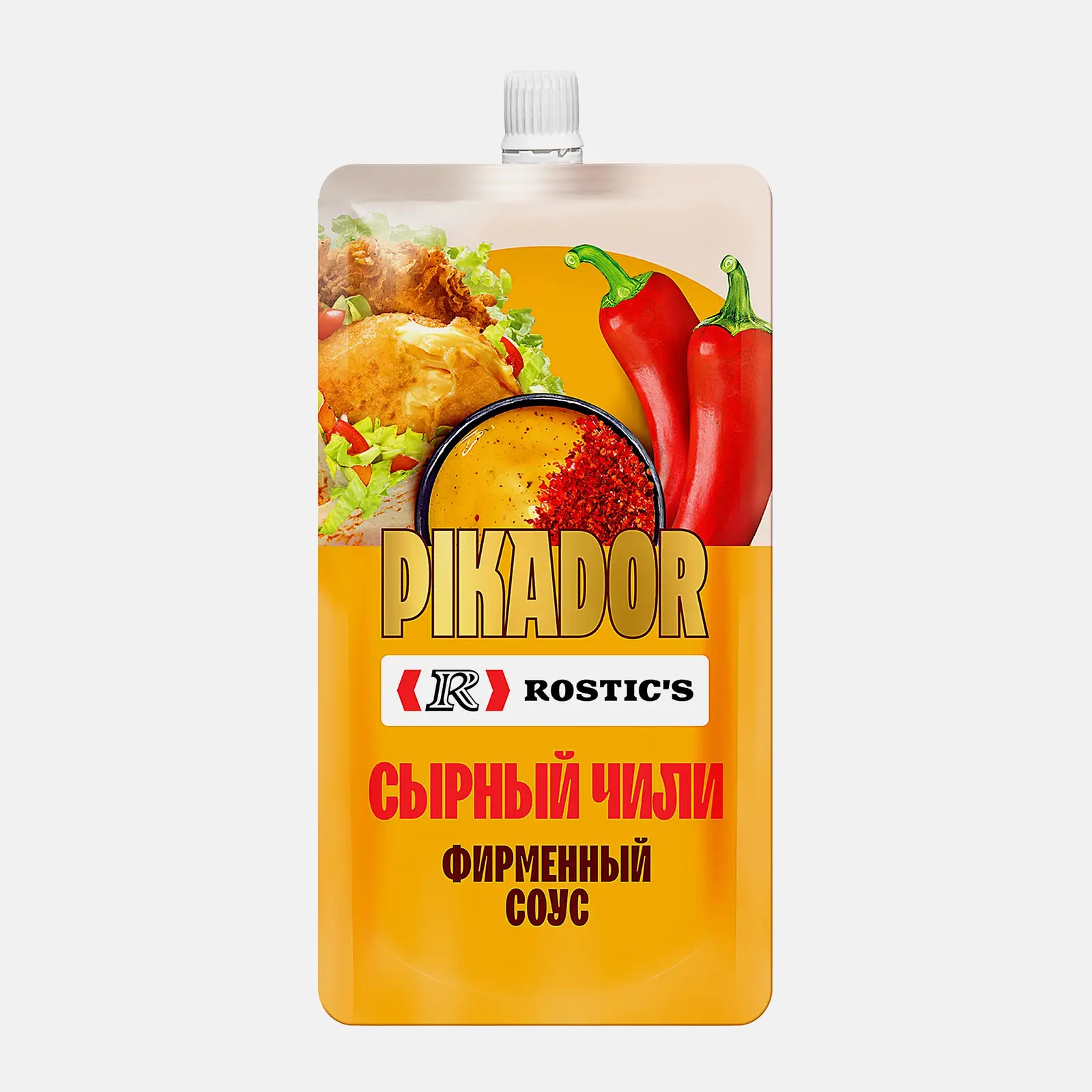 Изображение товара Соус сырный Чили Pikador 200 г острый сливочный для мяса картофеля овощей начос