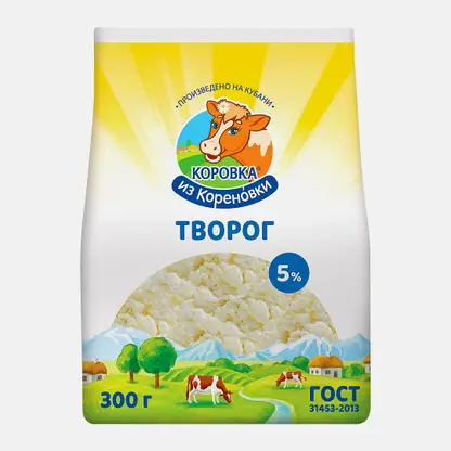 Творог Коровка из Кореновки 5% 300г