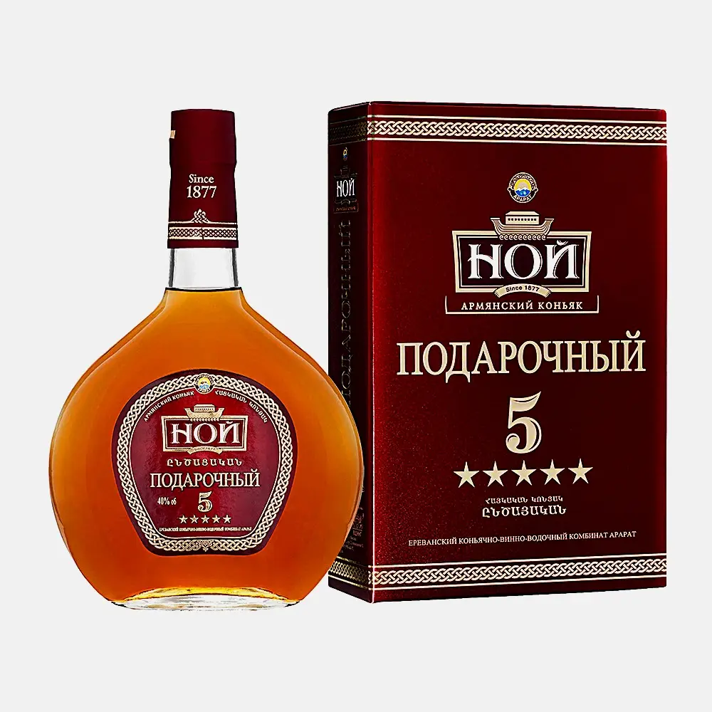Коньяк Ной Подарочный 5 лет 40% 500мл