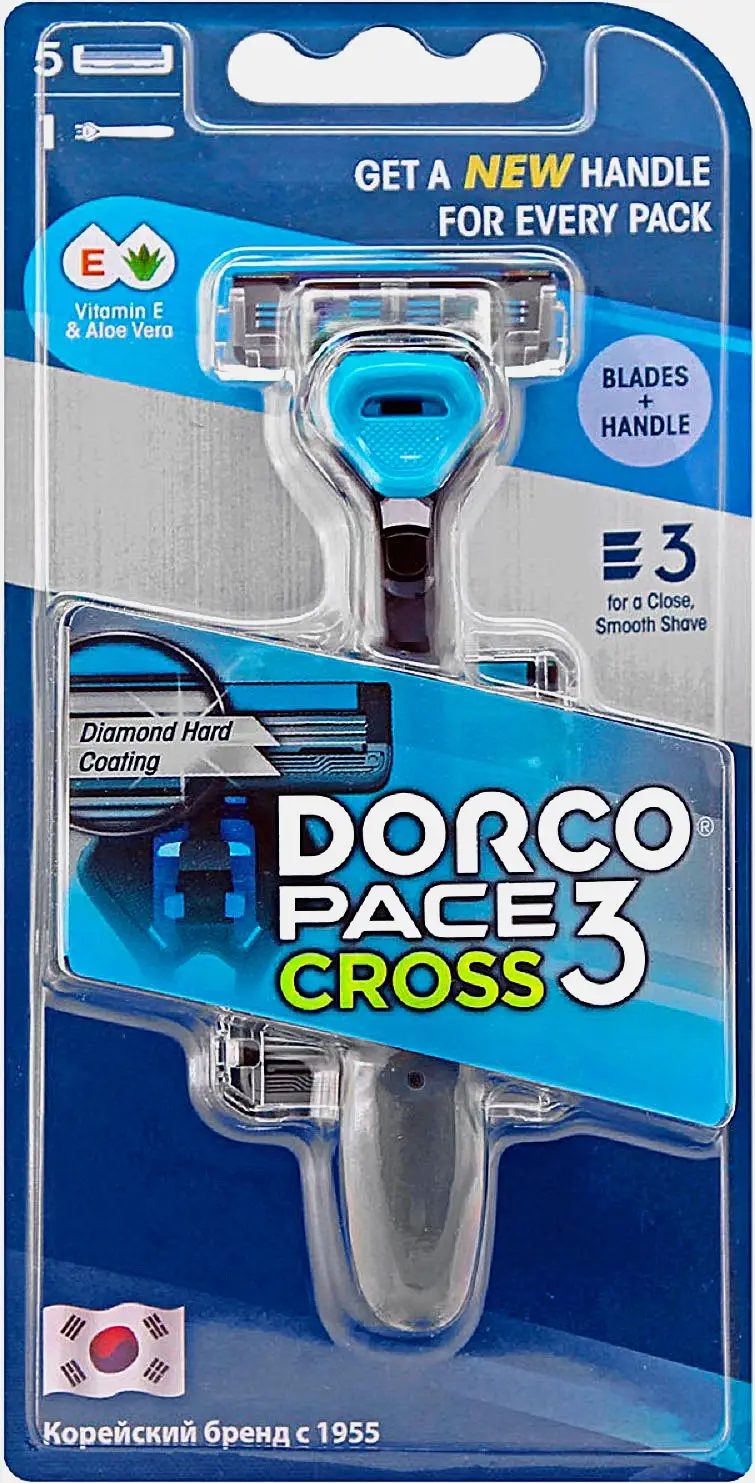 Станок для бритья Dorco Pace 3 лезвия + 5 сменных кассет