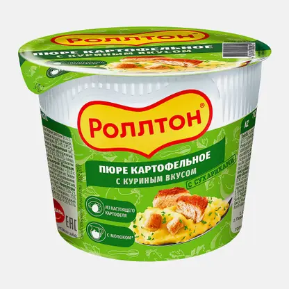 Пюре Роллтон картофельное с куриным вкусом 40г