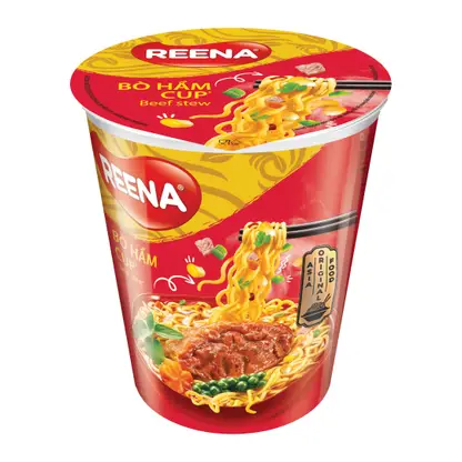 Изображение товара Лапша быстрого приготовления со вкусом Томленая говядина Reena 65г