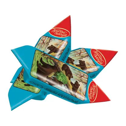 Изображение товара Конфеты вафельные Мишка косолапый от Красный Октябрь 300 г с ореховым пралине