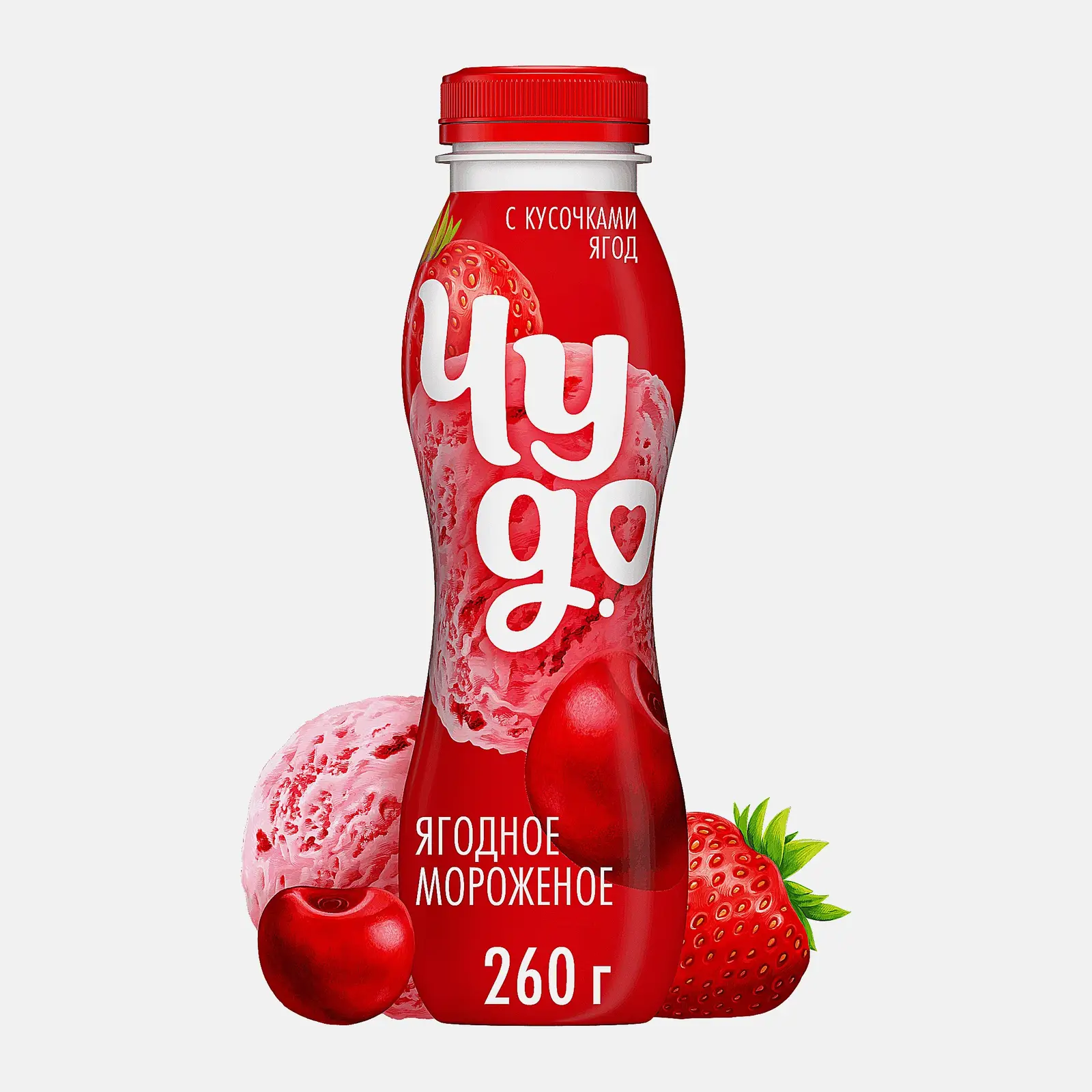 Изображение товара Питьевой йогурт Чудо ягодное мороженое 1.9% 260г напиток для всей семьи