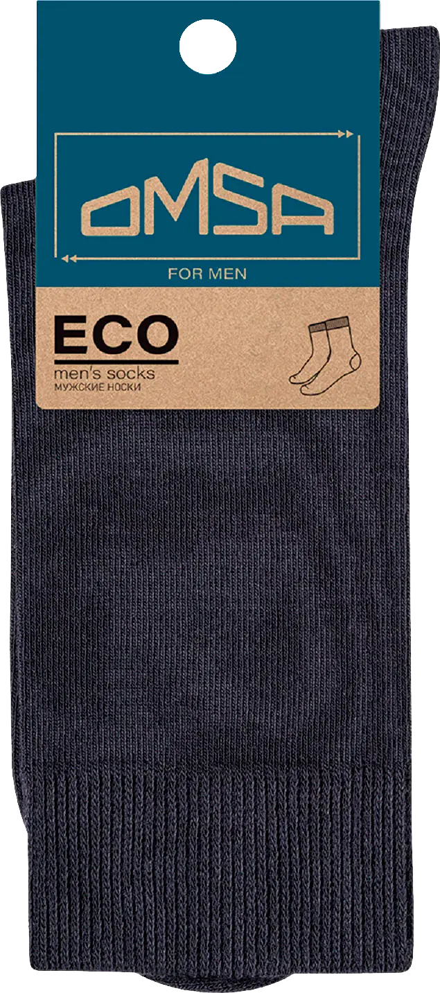 Изображение товара Носки мужские Omsa Eco демисезонные темно-серые размер 27 (41-42)
