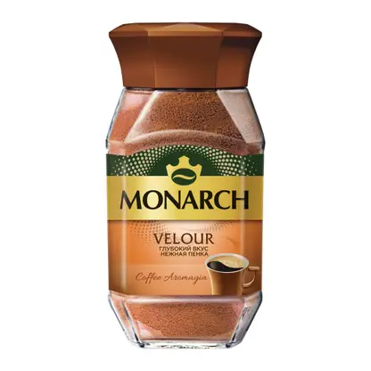 Изображение товара Кофе растворимый Monarch Velour натуральный 95 г - богатый вкус и аромат Jacobs