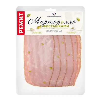 Изображение товара Колбаса Ремит Мортаделла подпеченная с фисташками 180г