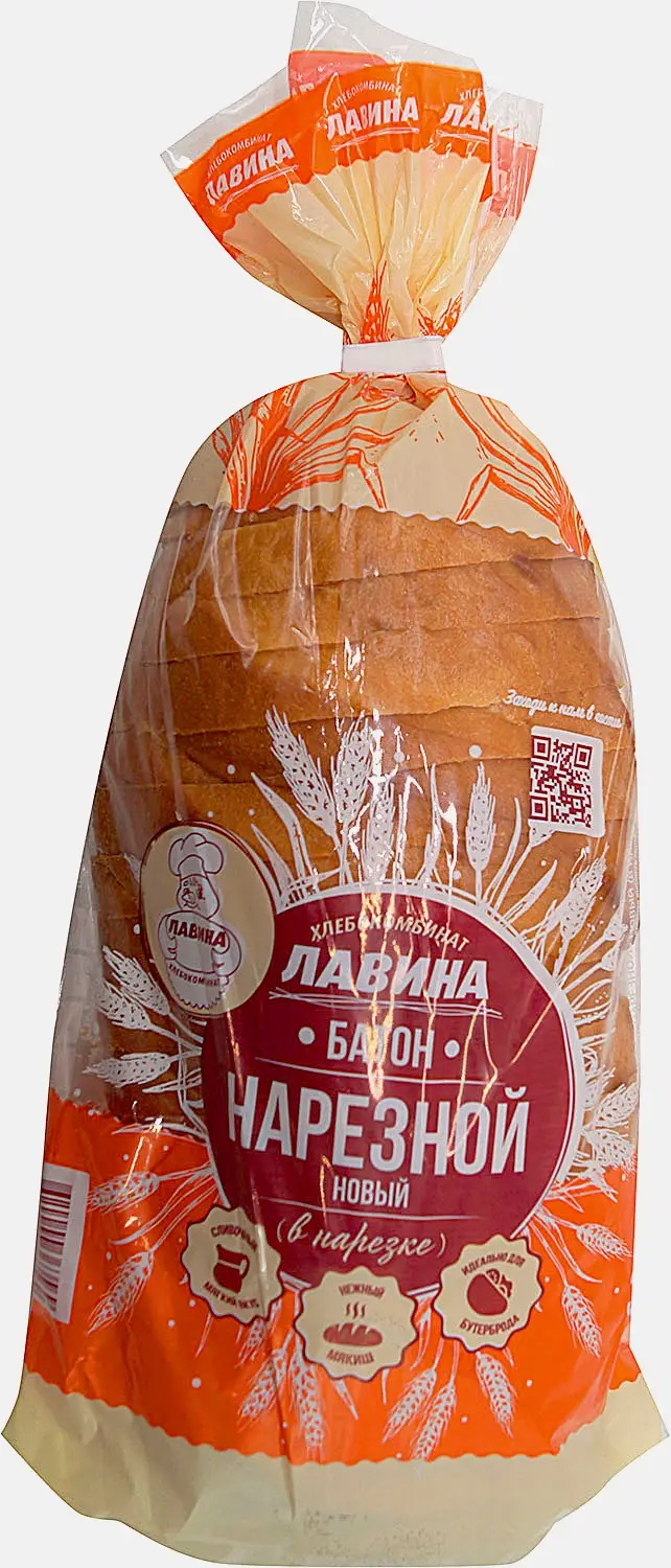 Батон Нарезной новый нарезанный ХК Лавина 350г