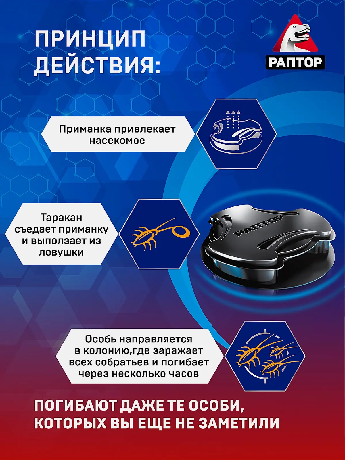 Ловушка для тараканов Раптор 6шт