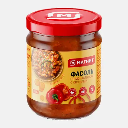 Фасоль Магнит с овощами 470г