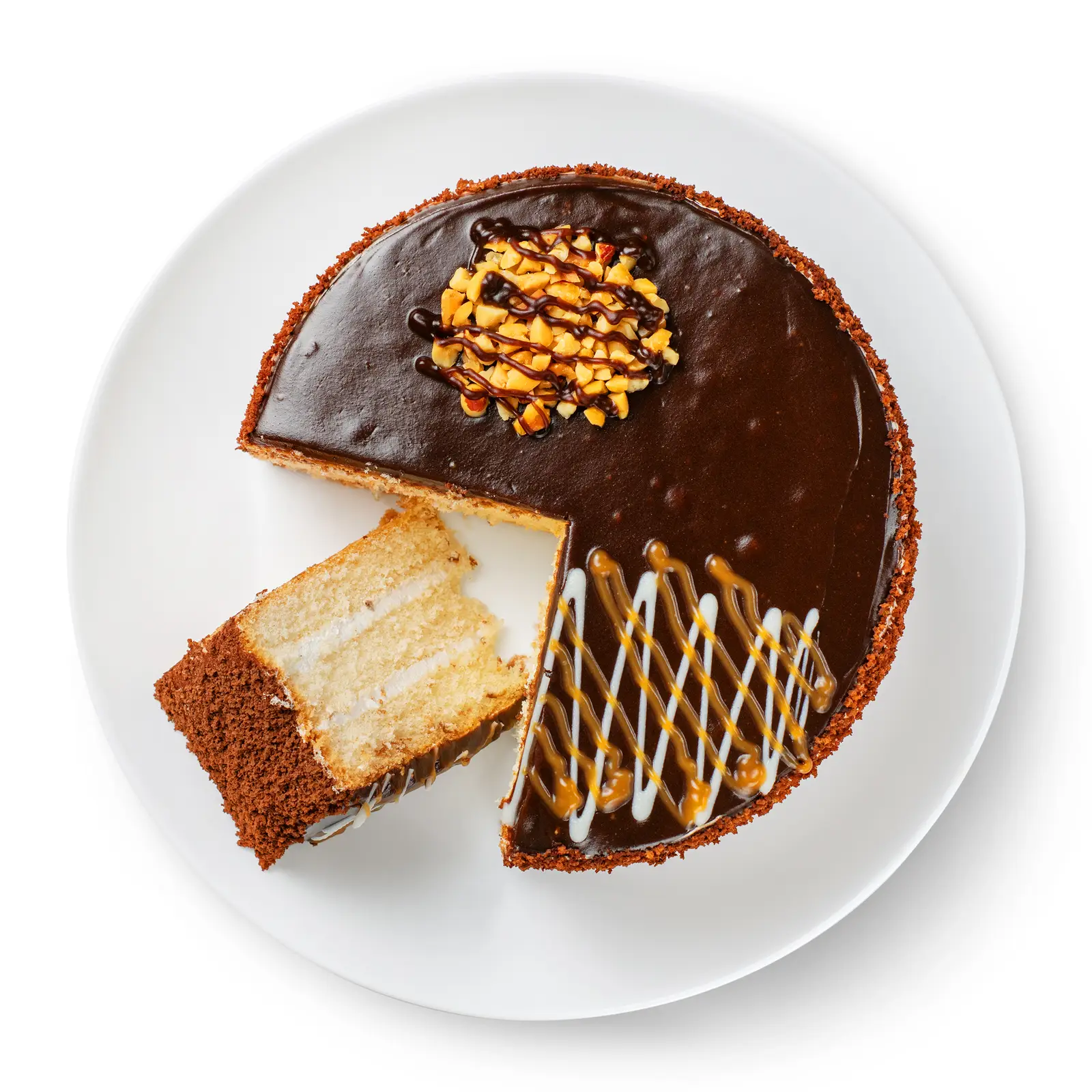 Изображение товара Торт Сникерс Соло кармен 650г - шоколадный с арахисом, классика