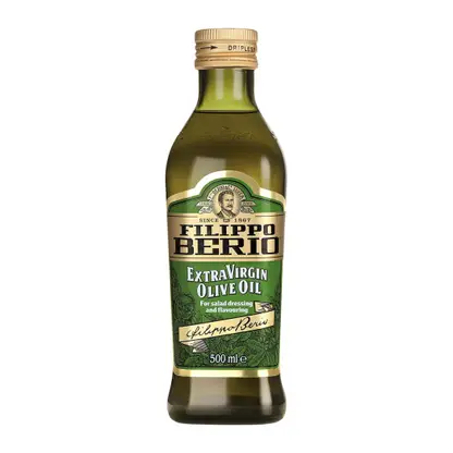 Изображение товара Масло оливковое Filippo Berio Extra Virgin 500 мл натуральное и полезное для приготовления блюд