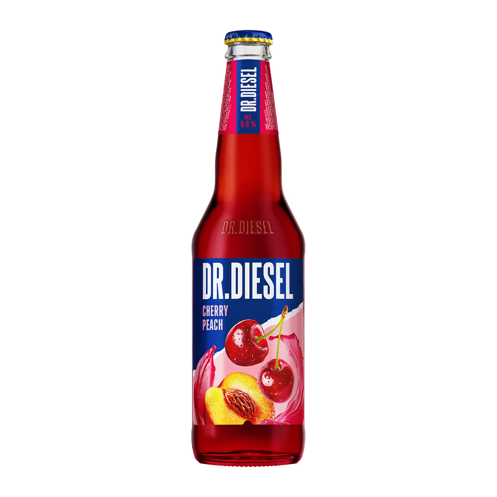Изображение товара Пивной напиток Doctor Diesel Вишня и Персик 5% 400мл