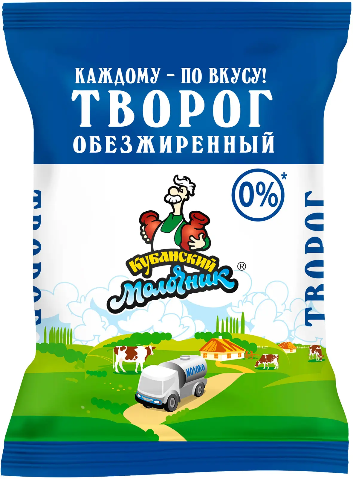 Творог Кубанский молочник Уманский обезжиренный 180г - Магнит-Продукты