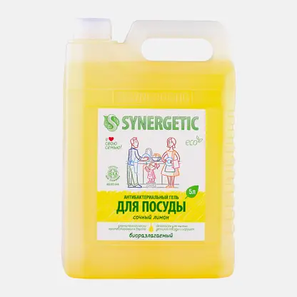 Гель для мытья посуды Synergetic антибактериальный детский 5л