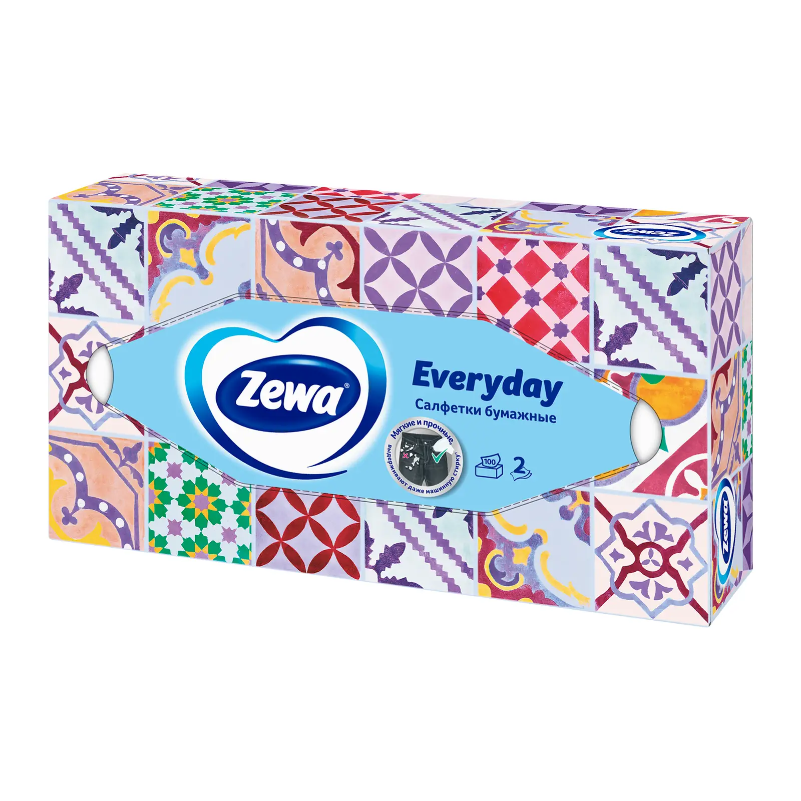 Салфетки бумажные Zewa Everyday 2 слоя 100шт