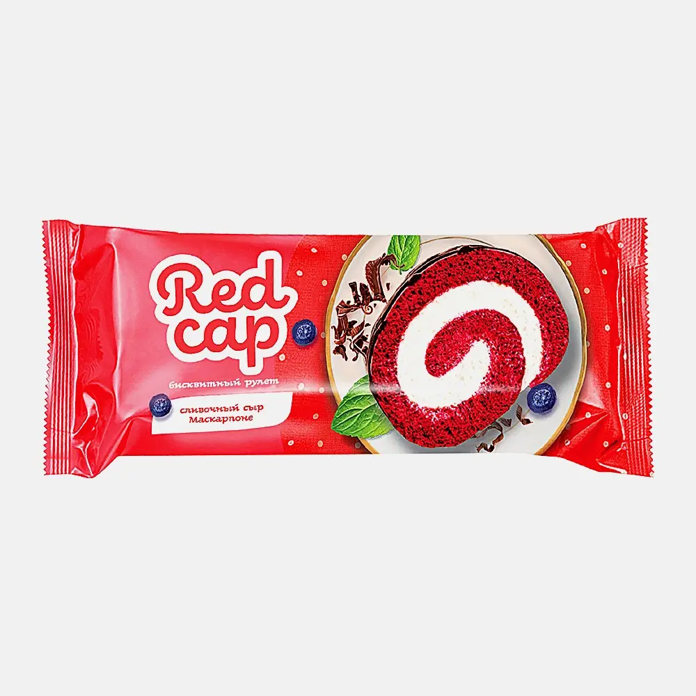 Рулет бисквитный Redcap со сливочным сыром Маскарпоне 200г Рулет бисквитный Redcap со сливочным сыром Маскарпоне 200г