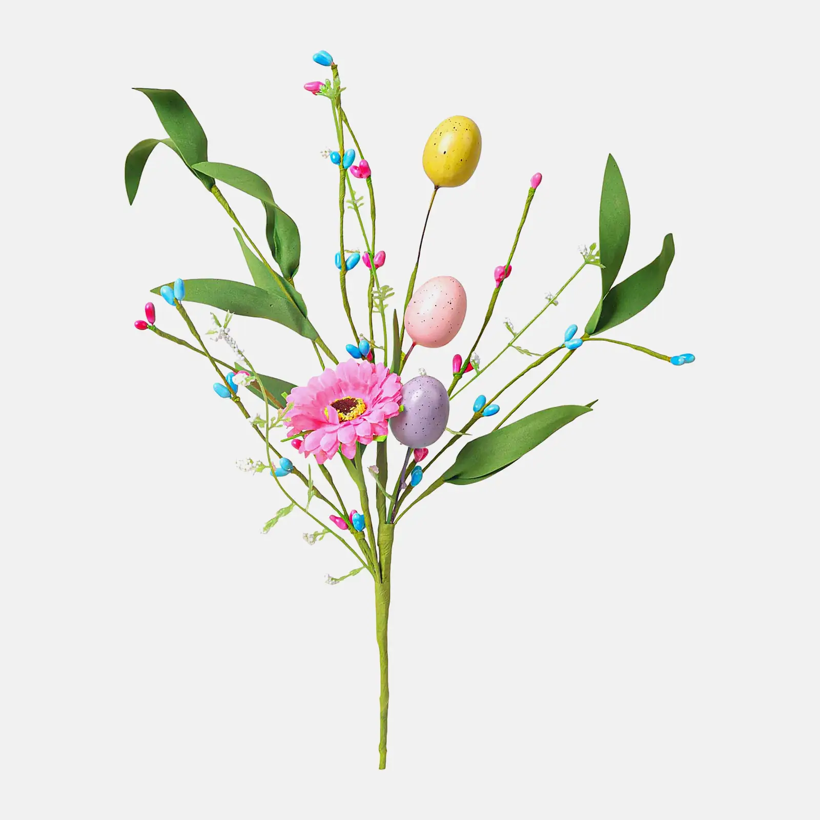Пасхальная веточка с декором 35см