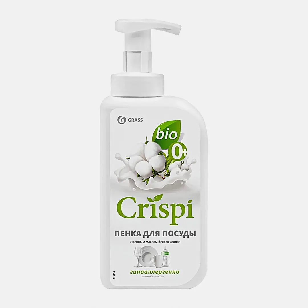 Пенка для мытья посуды Crispi Масло белого хлопка 550мл - фото 2