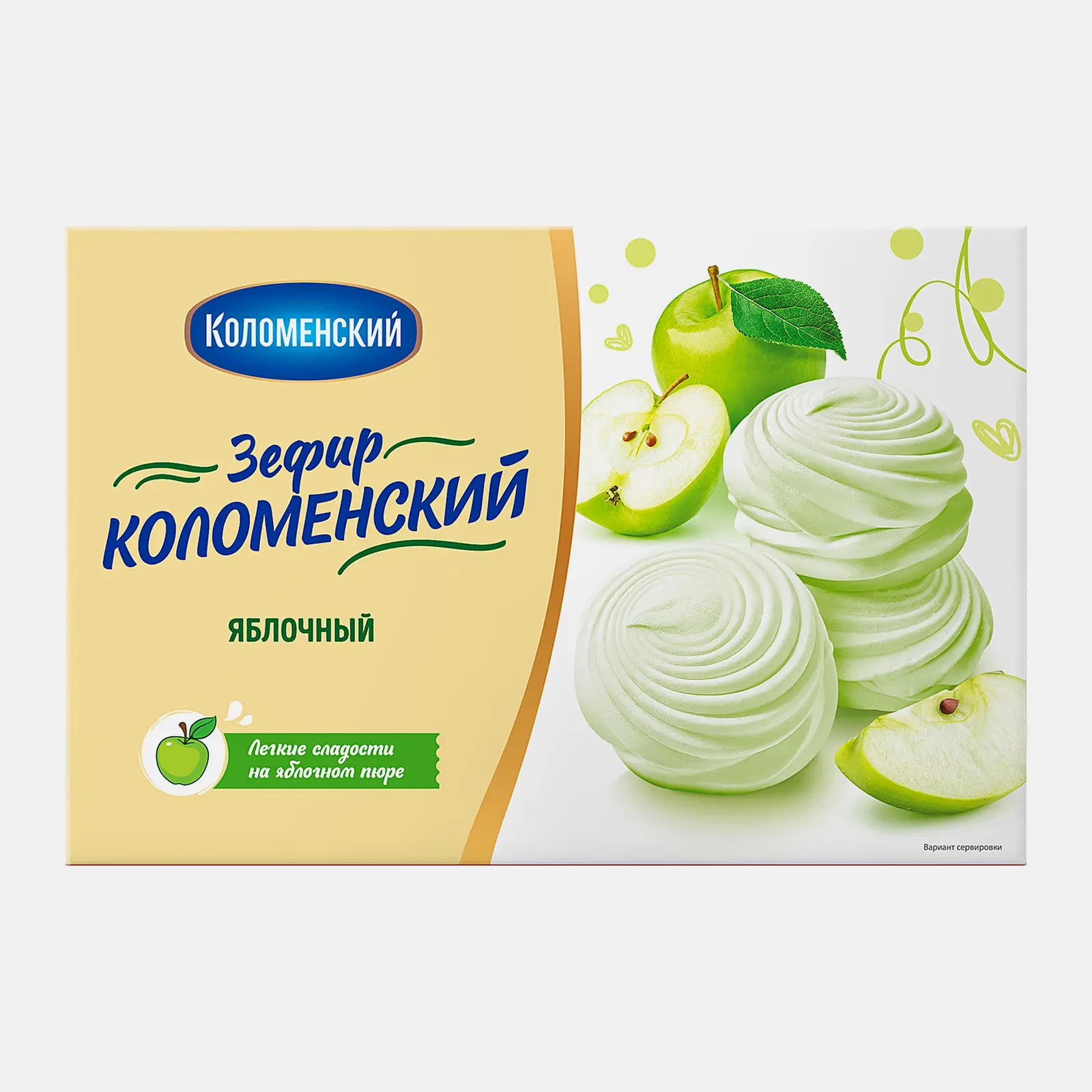 Изображение товара Зефир яблочный Коломенский 250г натуральный десерт с пектином и яблочным пюре