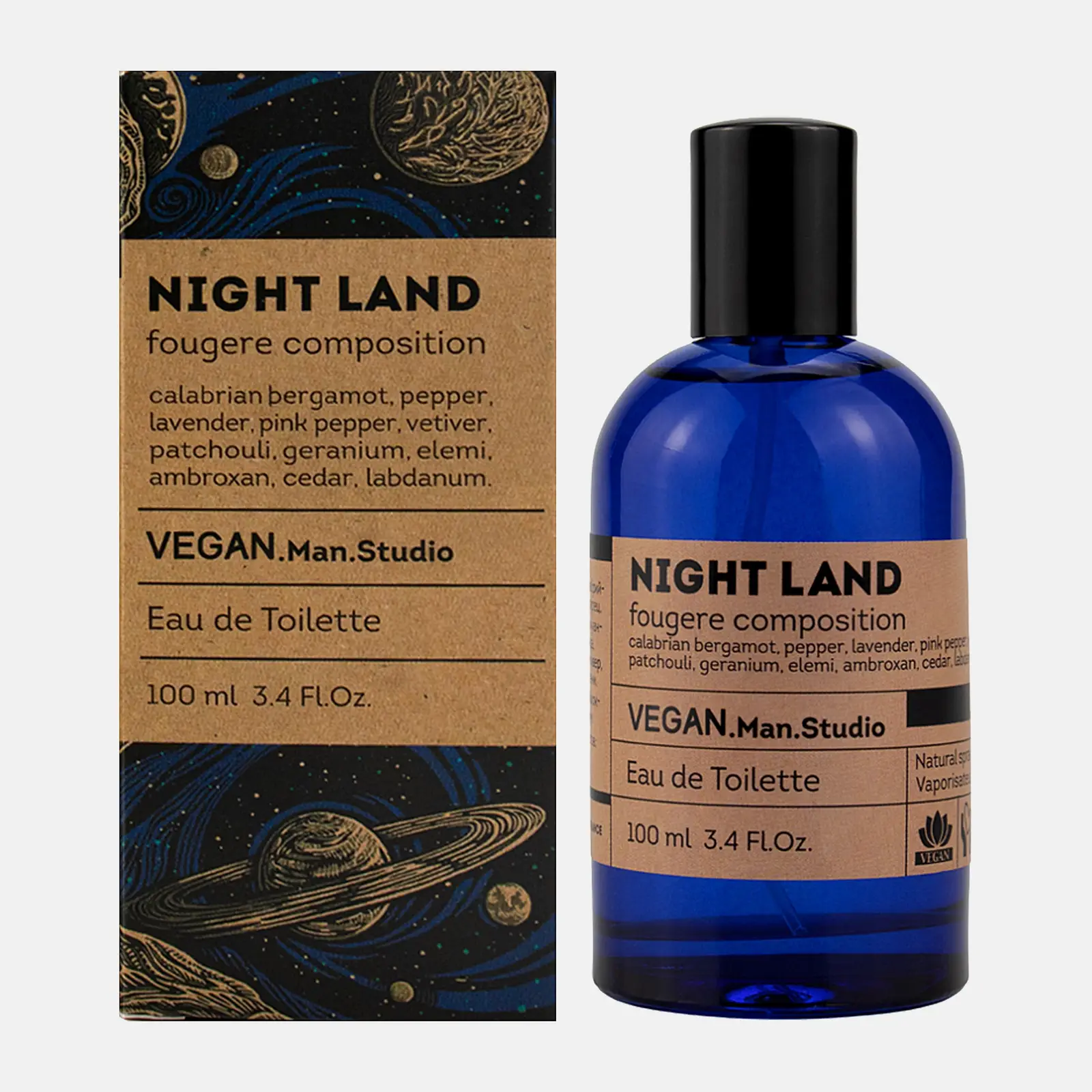 Туалетная вода Night Land Vegan Man Studio мужская 100мл - фото 2