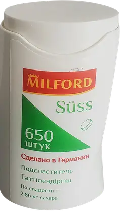 Зюсс Milford Заменитель сахара 650 таблеток 39г