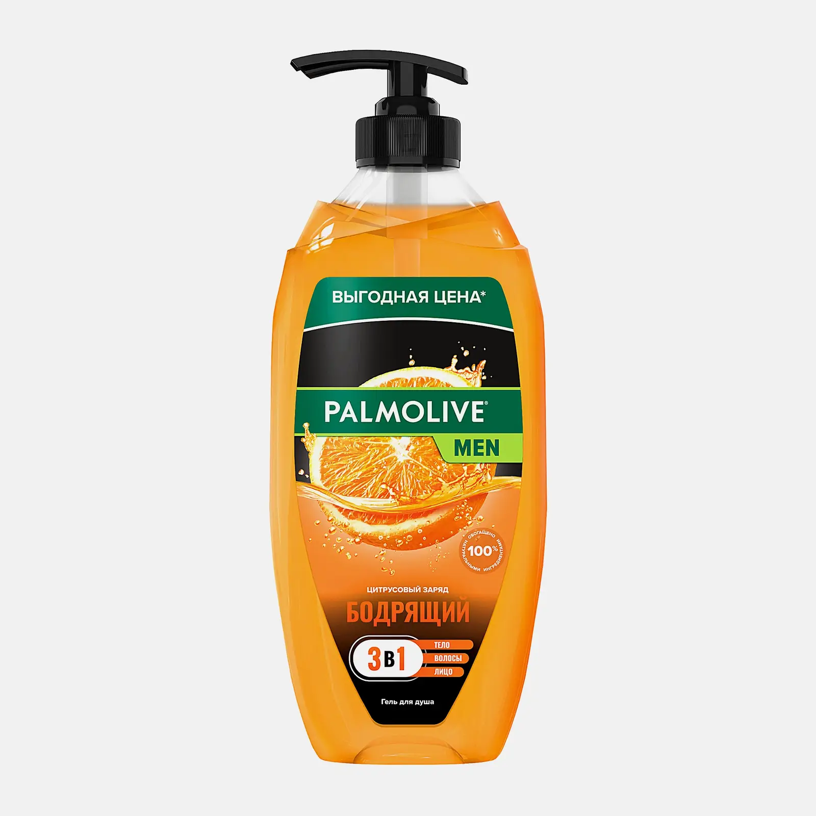 Изображение товара Гель для душа Цитрусовый заряд 2в1 Palmolive Men 750 мл для тела и волос мужской эффект свежести