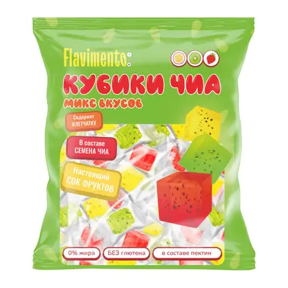 Изображение товара Мармелад жевательный Кубики чиа микс Flavimento 100г