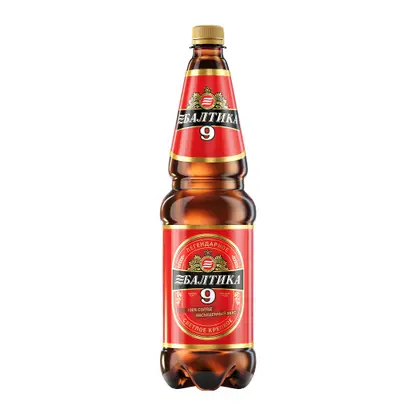 Изображение товара Пиво Балтика №9 Легендарное светлое фильтрованное пастеризованное 8% 1.2л