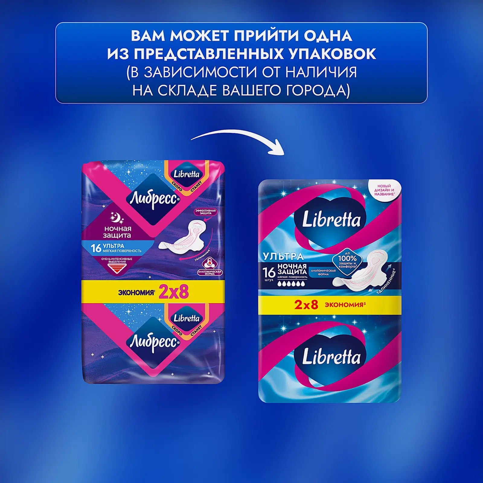 Гигиенические прокладки Ультра ночные Libretta/Либресс 16шт