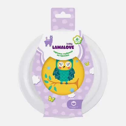 Тарелка детская Lamalove на присоске в ассортименте