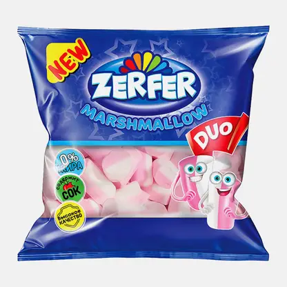 Маршмэллоу Duo клубника ваниль Zerfer 90г