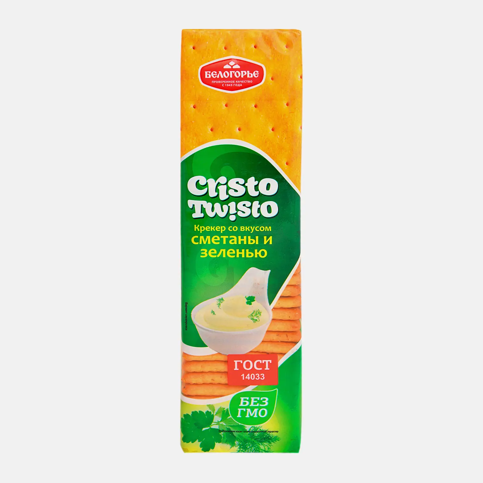 Крекер со вкусом сметаны и зеленью Cristo Twisto 205г