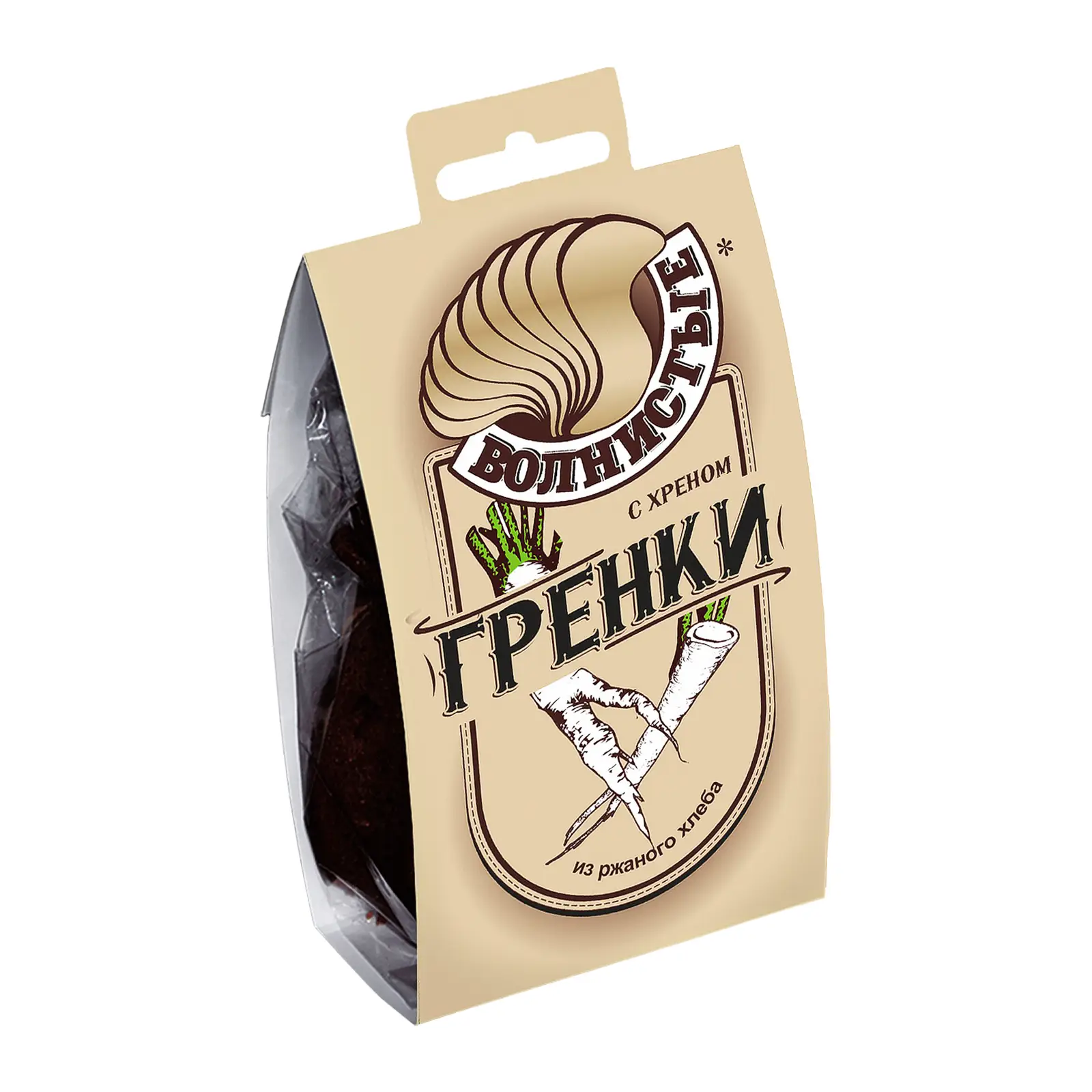 Изображение товара Гренки с хреном Волнистые 75г