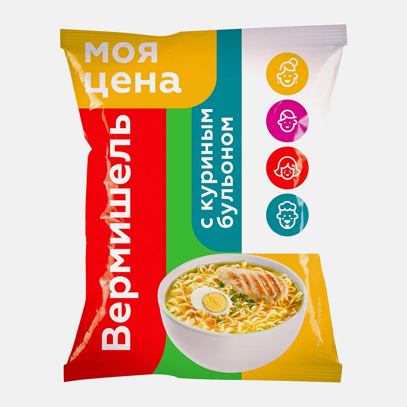 Вермишель Моя цена Куриный бульон 60г - фото 2