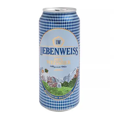 Пиво Liebenweiss светлое нефильтрованное 5.1% 500мл