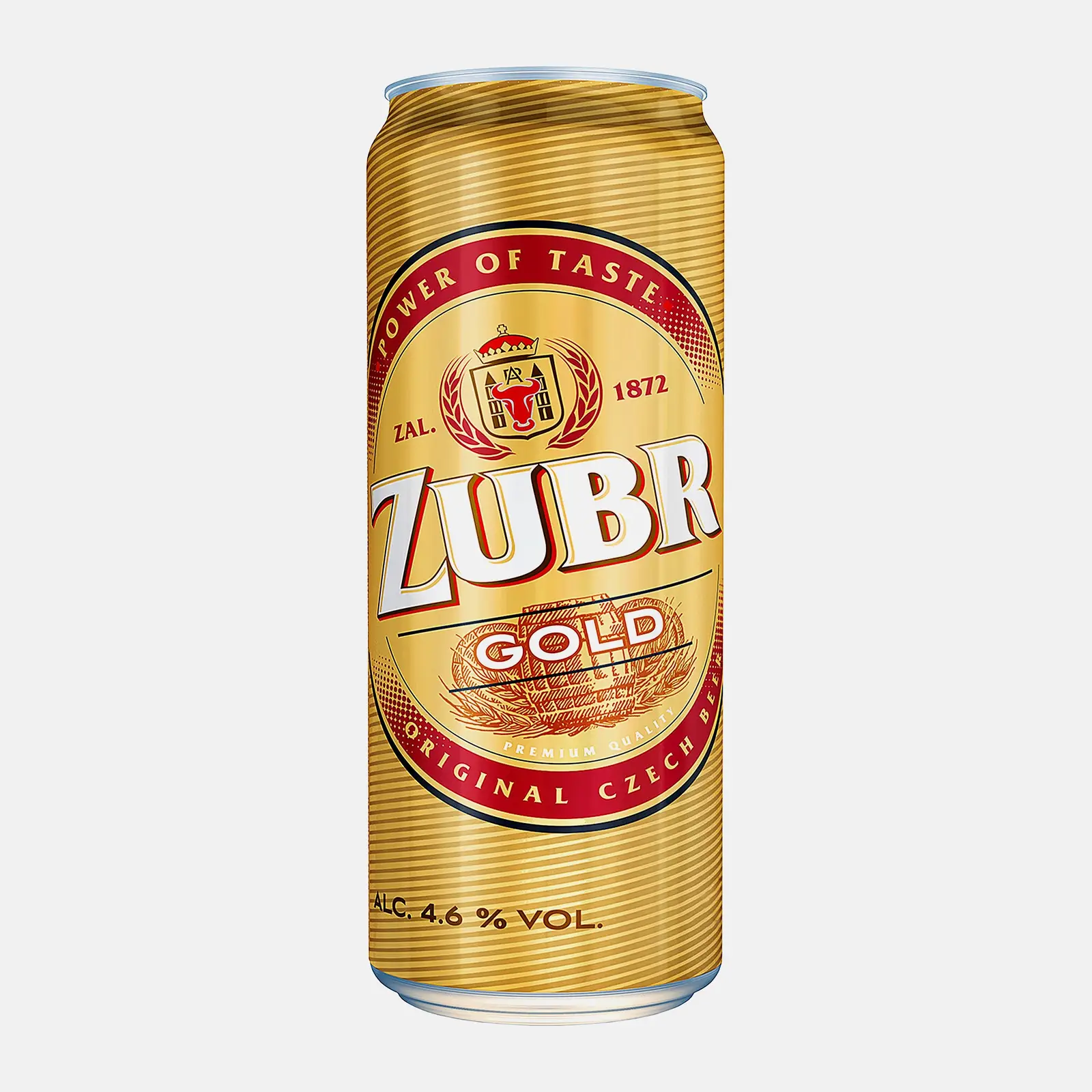 Пиво Zubr Gold светлое фильтрованное пастеризованное 4.6% 500мл