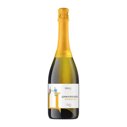 Вино игристое Цимлянское-Ц белое полусладкое 13.5% 750мл