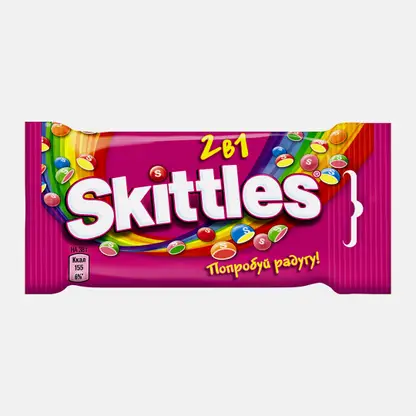 Драже 2в1 в разноцветной сахарной глазури Skittles 38г