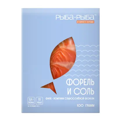 Изображение товара Форель Рыба-Рыба радужная слабосолёная филе-ломтики 100г