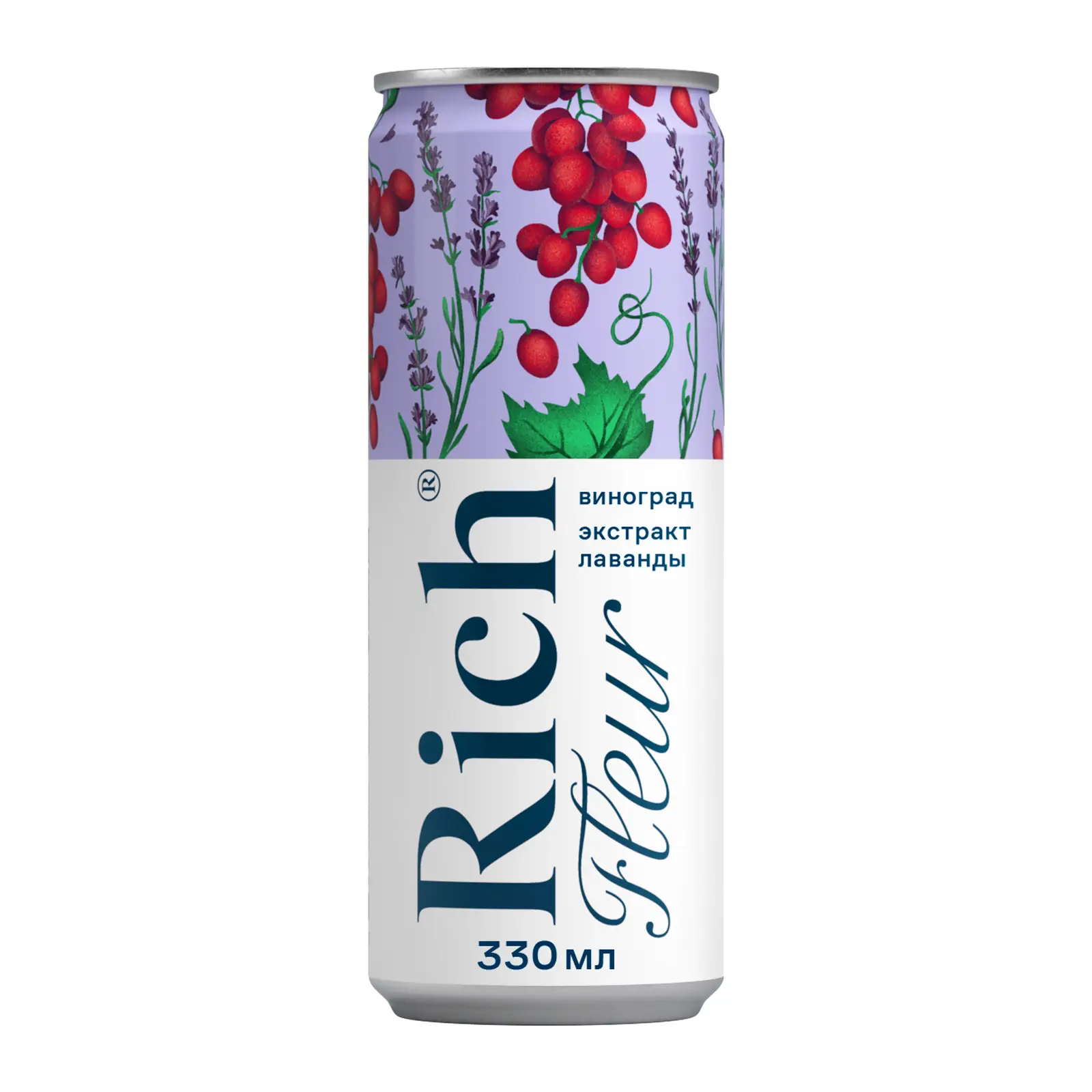 Изображение товара Напиток сокосодержащий Rich Fleur из винограда с ароматом лаванды 330мл