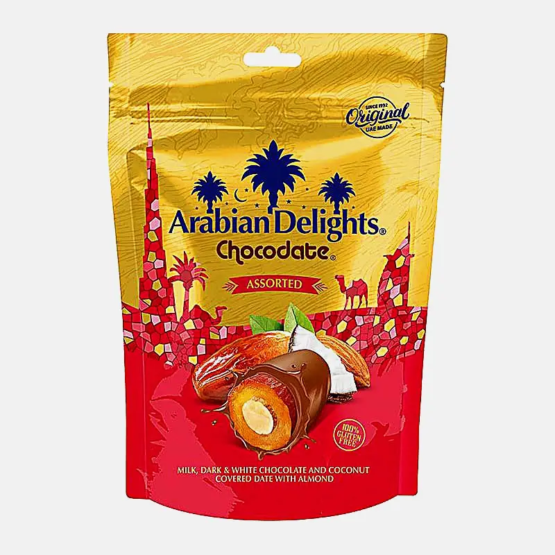 Финики в глазури Arabian Delights с миндалем Ассорти Chocodate 70г Финики в глазури Arabian Delights с миндалем Ассорти Chocodate 70г